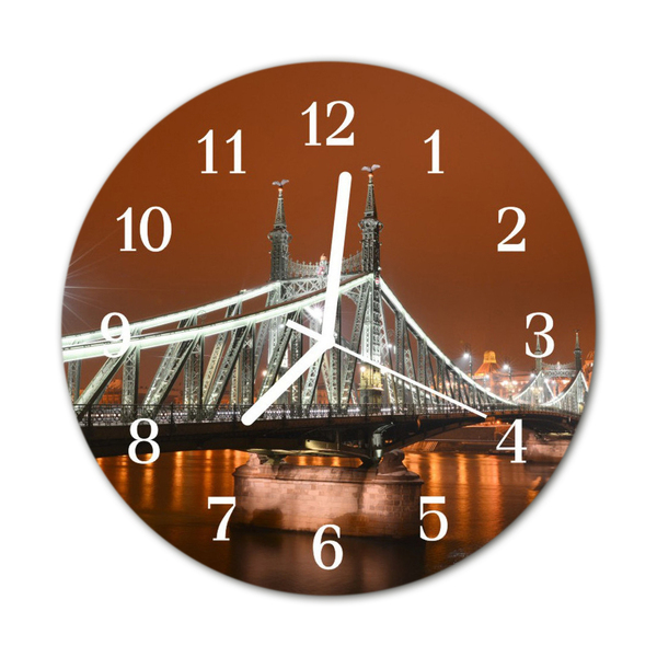 Horloge murale en verre Pont