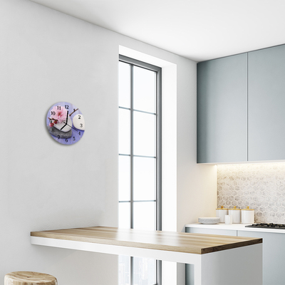 Horloge murale en verre Noyaux