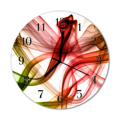 Horloge murale en verre Abstrait