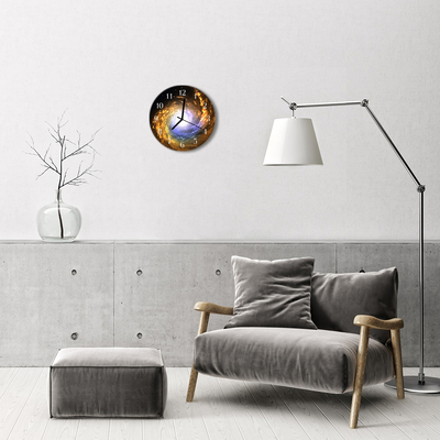 Horloge murale en verre Cosmos