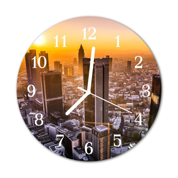 Horloge murale en verre Coucher du soleil