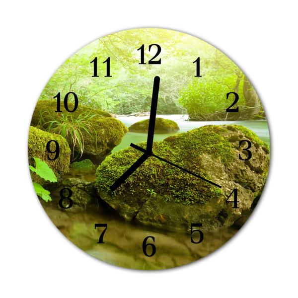 Horloge murale en verre Nature