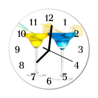 Horloge murale en verre Cocktail