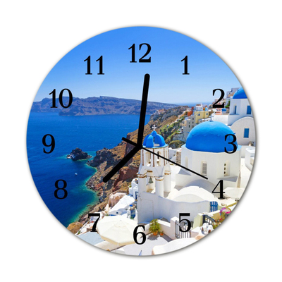 Horloge murale en verre Santorin