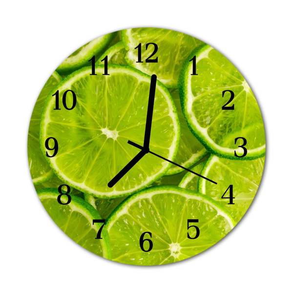 Horloge murale en verre Chaux