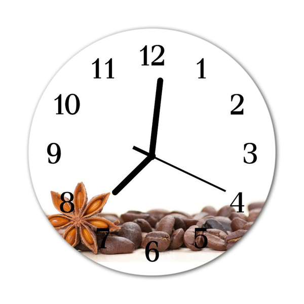 Horloge murale en verre Café en grains