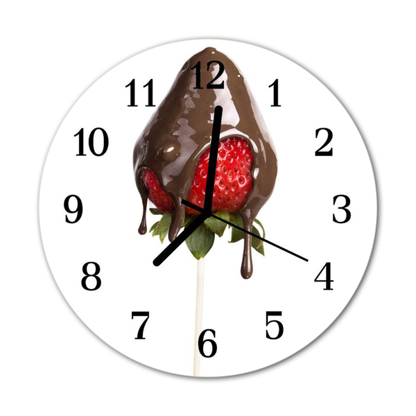 Horloge murale en verre Chocolat