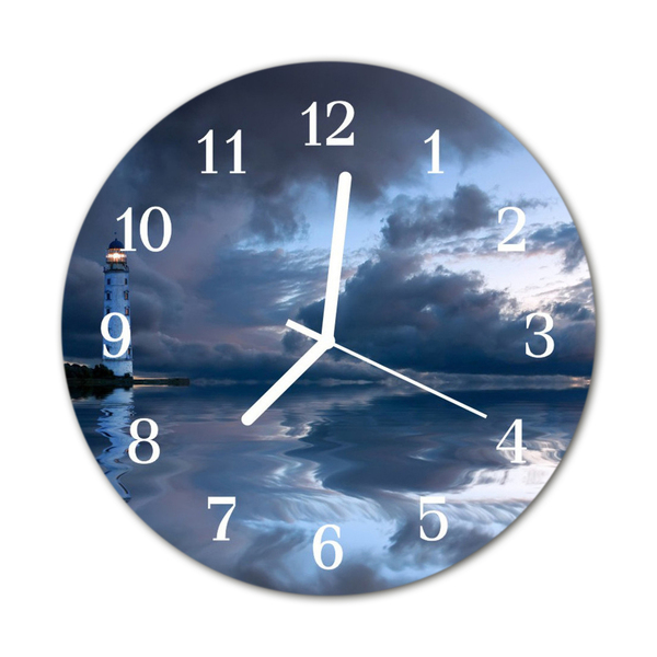 Horloge murale en verre Phare