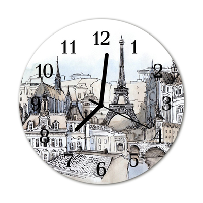 Horloge murale en verre Monuments