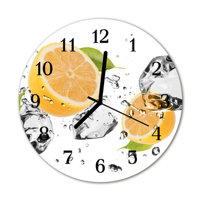 Horloge murale en verre Citron