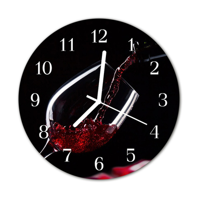 Horloge murale en verre Vin