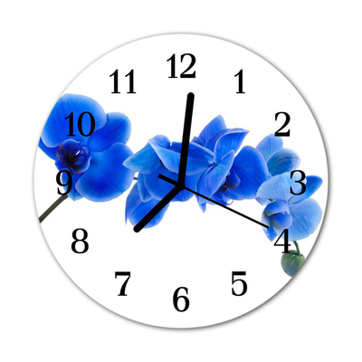 Horloge murale en verre Orchidée