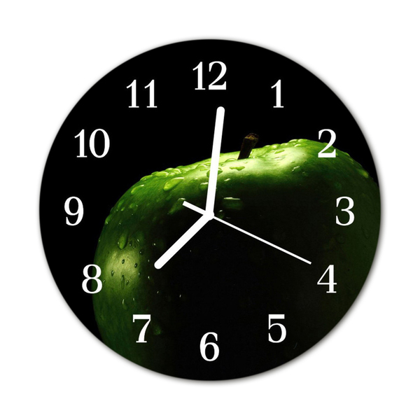 Horloge murale en verre Pomme