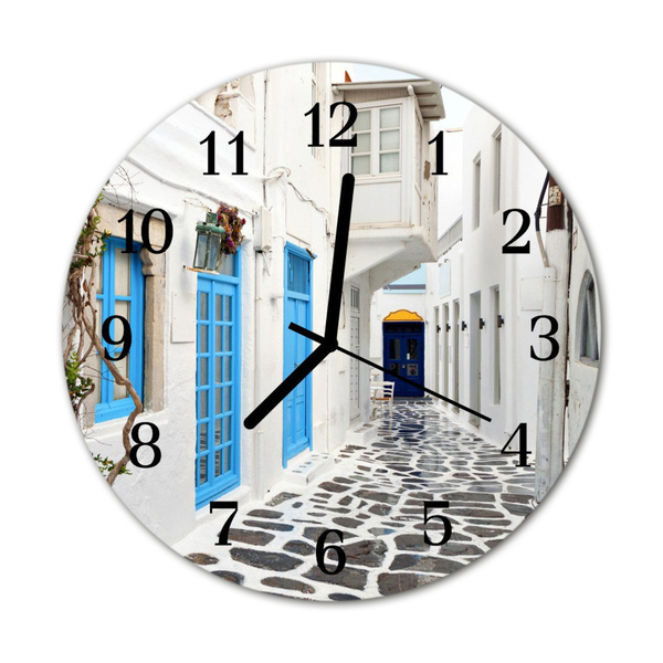 Horloge murale en verre Santorin