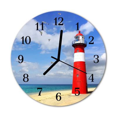 Horloge murale en verre Phare