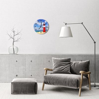 Horloge murale en verre Phare