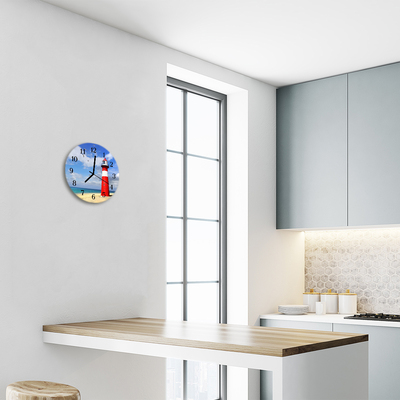 Horloge murale en verre Phare