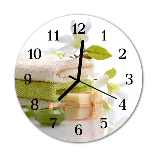 Horloge murale en verre Savon spa