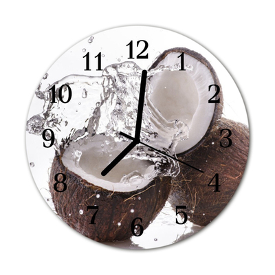 Horloge murale en verre Noix de coco