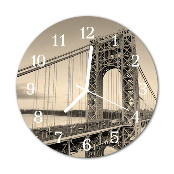 Horloge murale en verre Golden gate