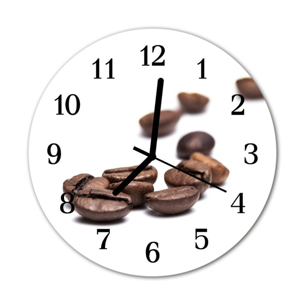 Horloge murale en verre Café en grains