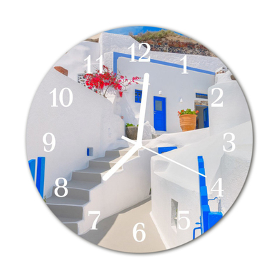 Horloge murale en verre Santorin