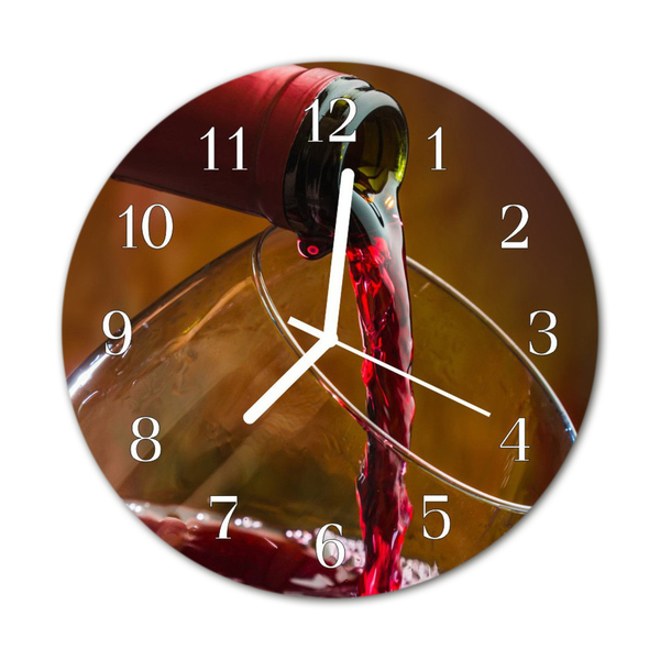 Horloge murale en verre Vin