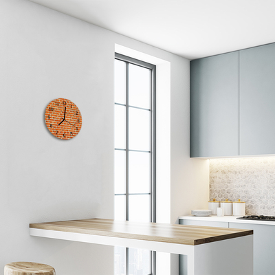 Horloge murale en verre Brique