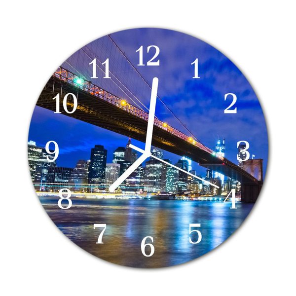 Horloge murale en verre Pont