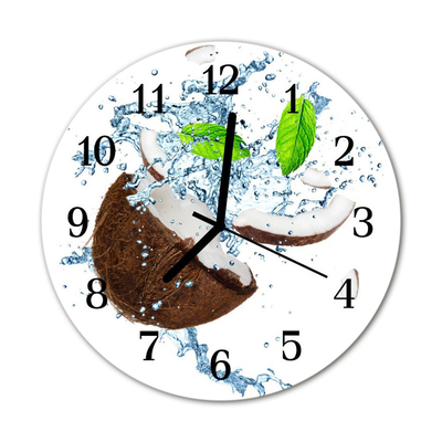 Horloge murale en verre Noix de coco