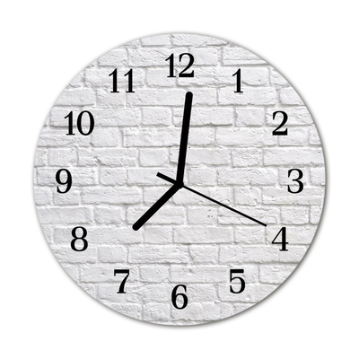 Horloge murale en verre Brique