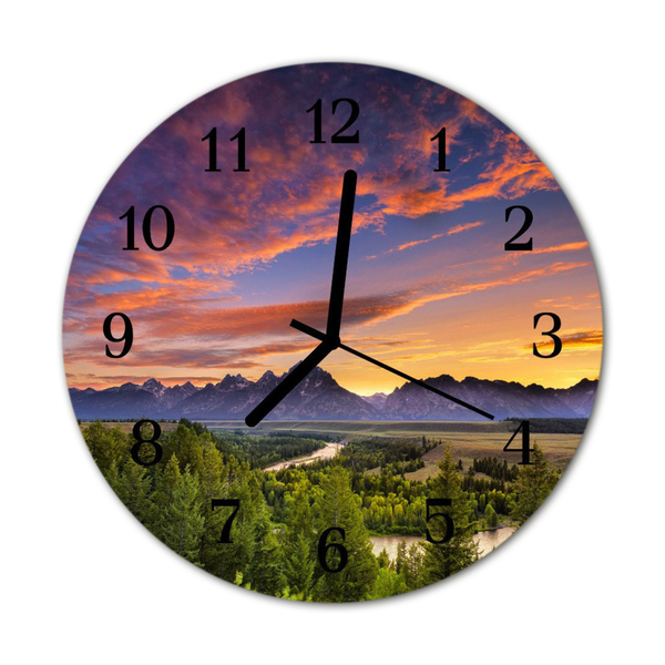 Horloge murale en verre Campagne