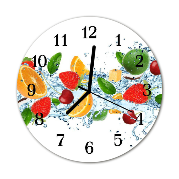 Horloge murale en verre Fruit