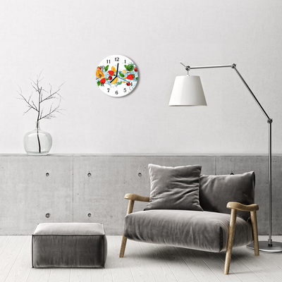 Horloge murale en verre Fruit