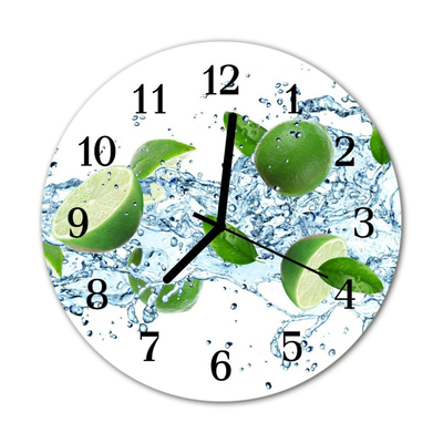 Horloge murale en verre Chaux