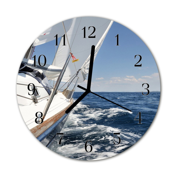 Horloge murale en verre Yacht