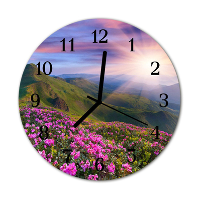 Horloge murale en verre Campagne