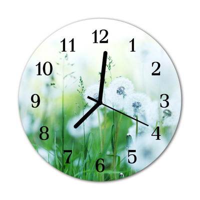 Horloge murale en verre Prairie