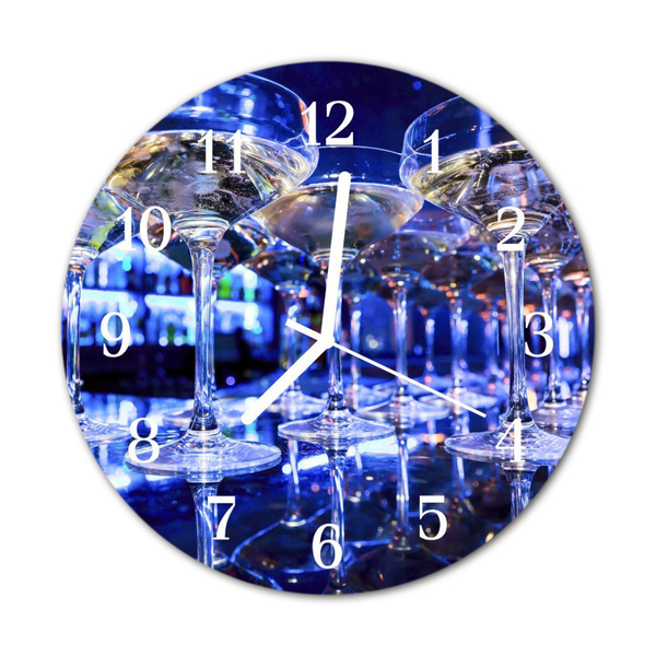 Horloge murale en verre Lunettes