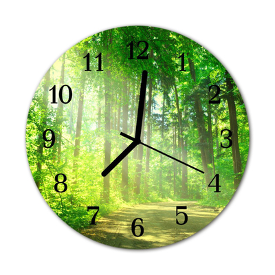 Horloge murale en verre Nature de la forêt