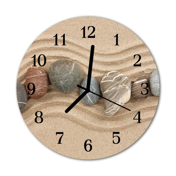 Horloge murale en verre Pierres de sable