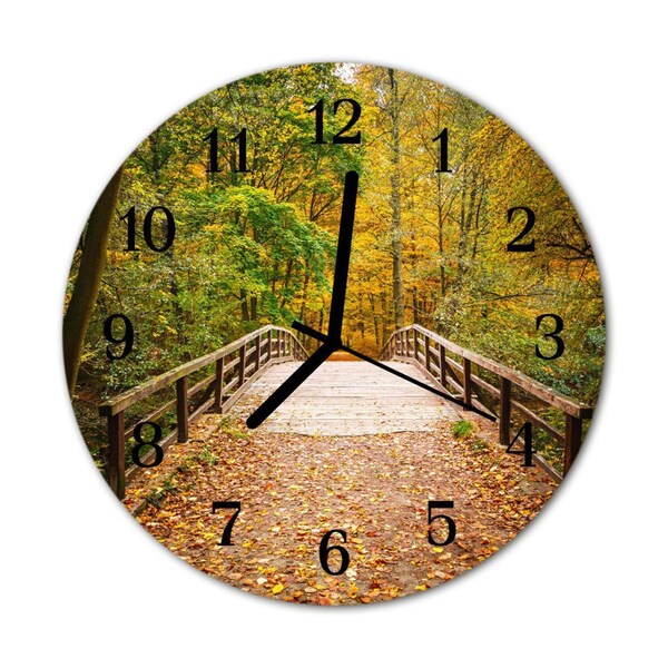 Horloge murale en verre Forêt de pont