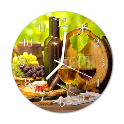 Horloge murale en verre Raisins de vin