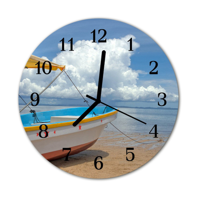 Horloge murale en verre Bateau