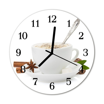 Horloge murale en verre Tasse d'anis