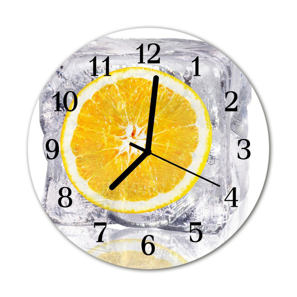 Horloge murale en verre Glace à l'orange