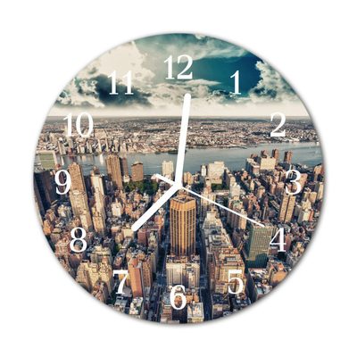 Horloge murale en verre New york