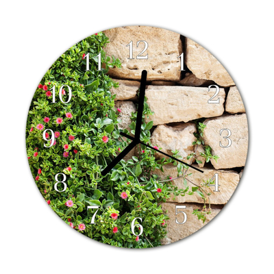 Horloge murale en verre Pierres nature