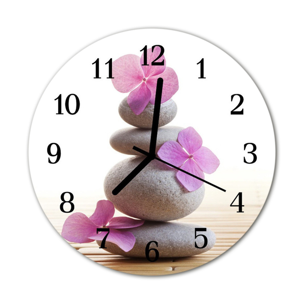 Horloge murale en verre Pierres spa