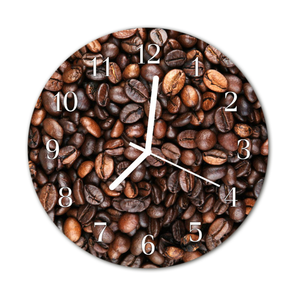 Horloge murale en verre Café en grains